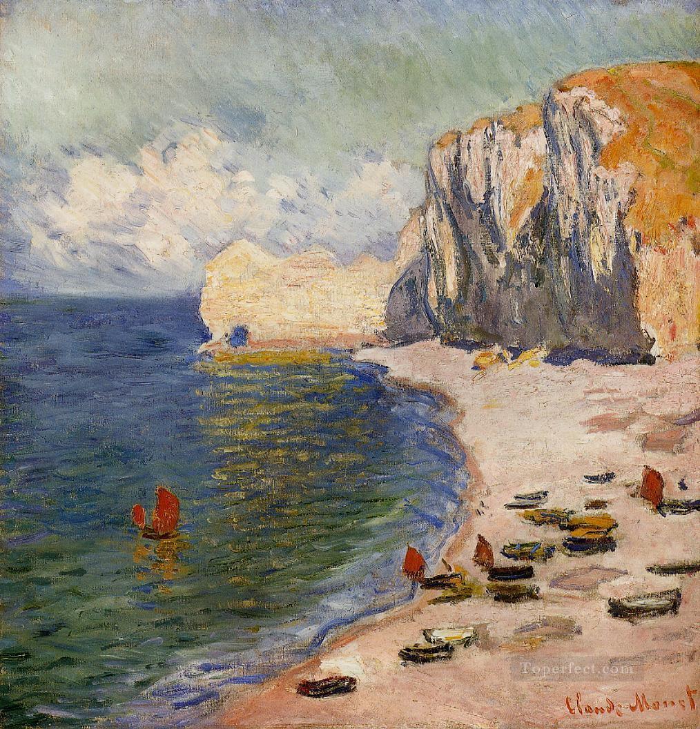 The Beach and the Falaise d Amont Claude Monet Oil Paintings